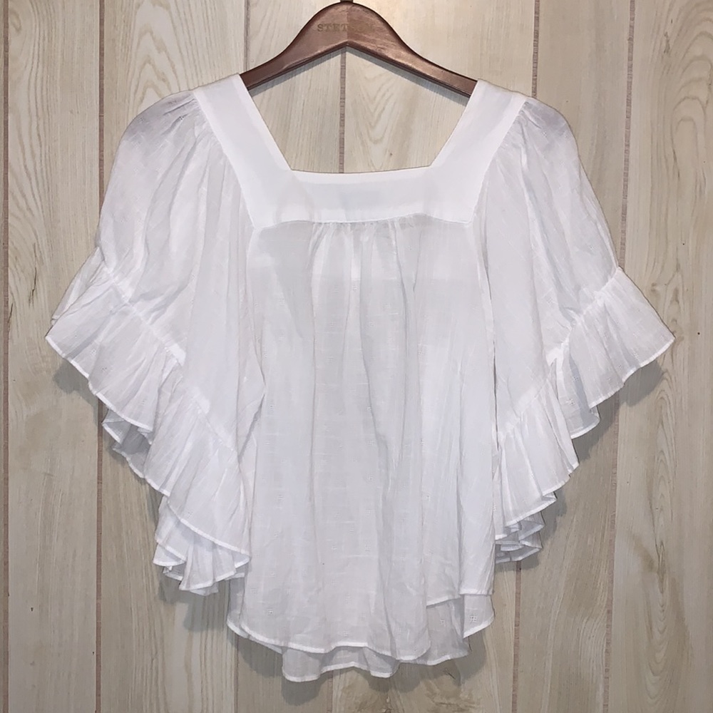 Madewell Flutter Sleeve Butterfly Top - image 5